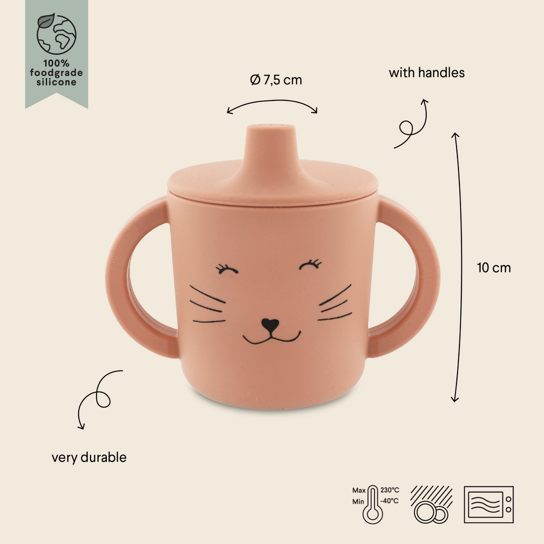 Silicone Sippy Cup - Mrs. Cat