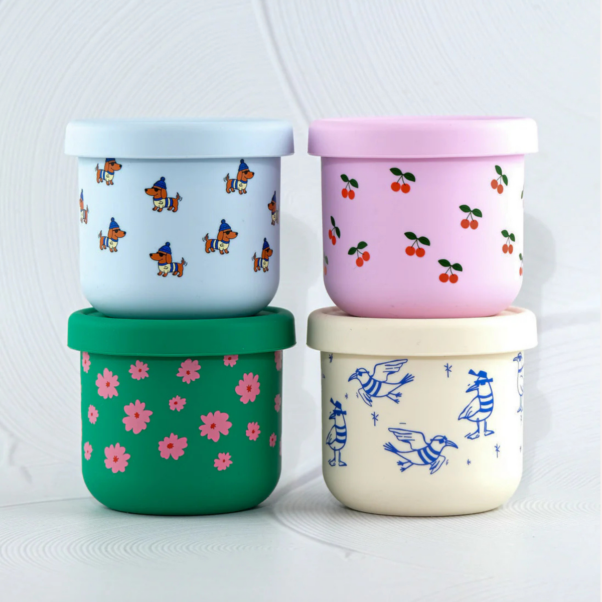 Silicone Snack Pot - Ditsy