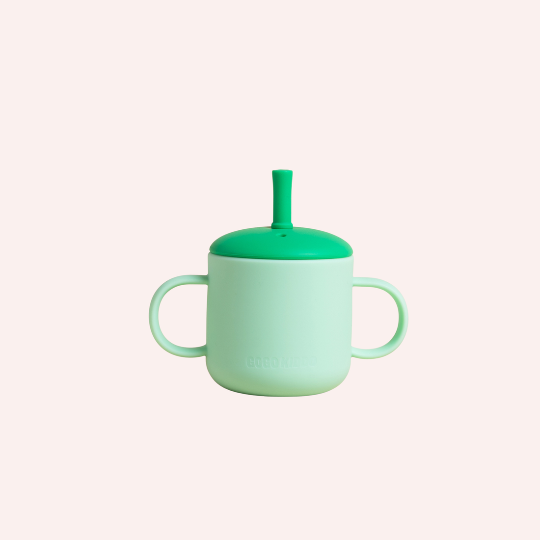 Fun Firsts Silicone Straw Cup - Broc Rock Green