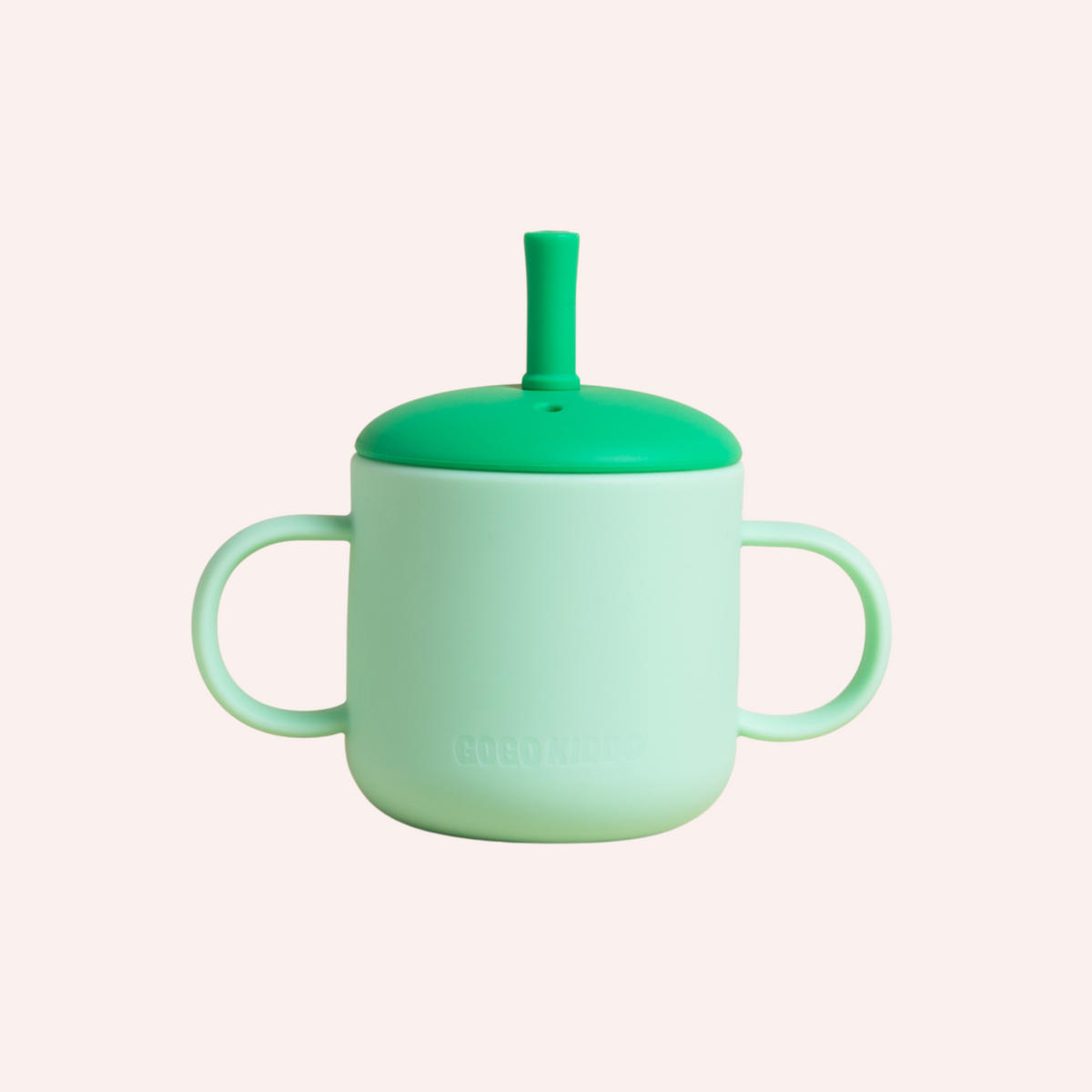 Fun Firsts Silicone Straw Cup - Broc Rock Green by GOGO KIDDO | the ...