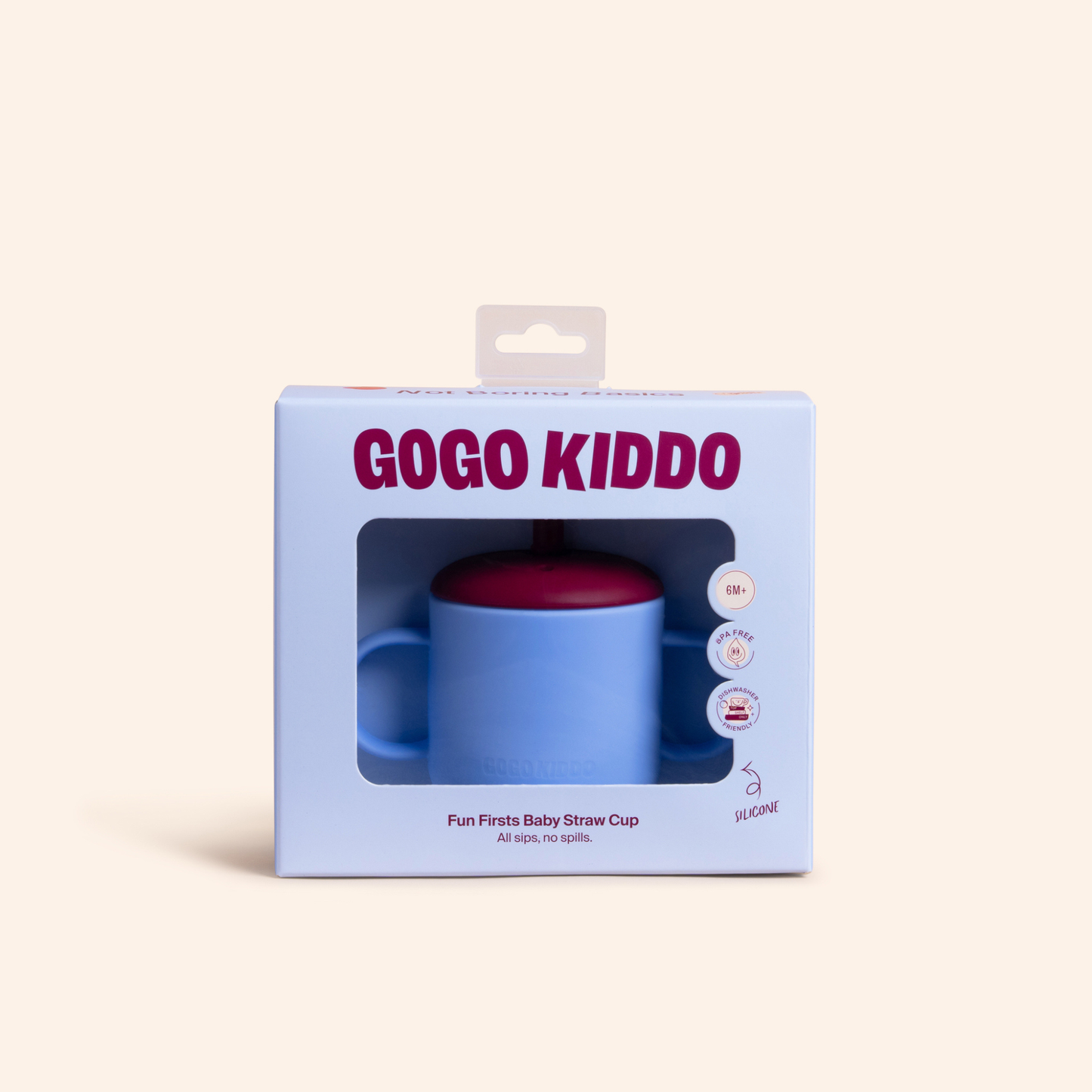 Fun Firsts Silicone Straw Cup - Super Rad Periwinkle Blue