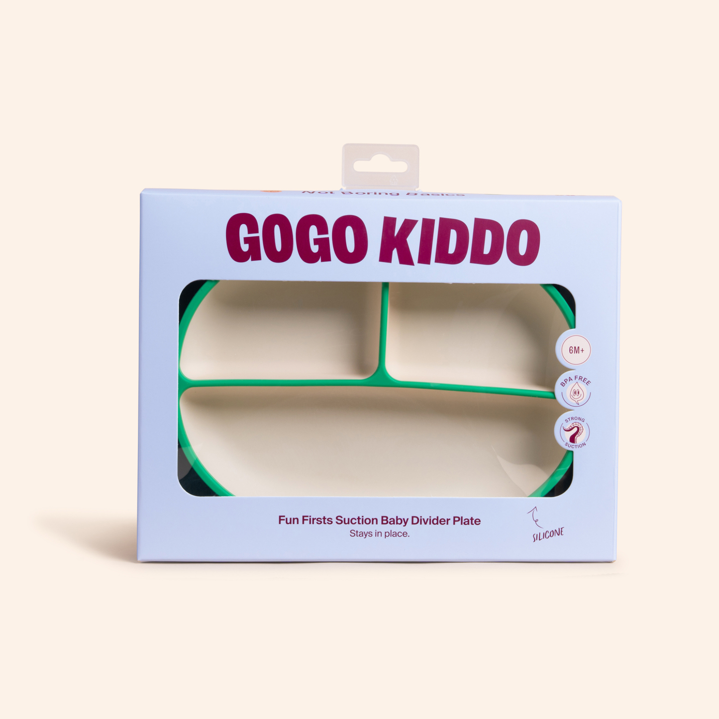 Fun Firsts Silicone Suction Divider Plate - Green