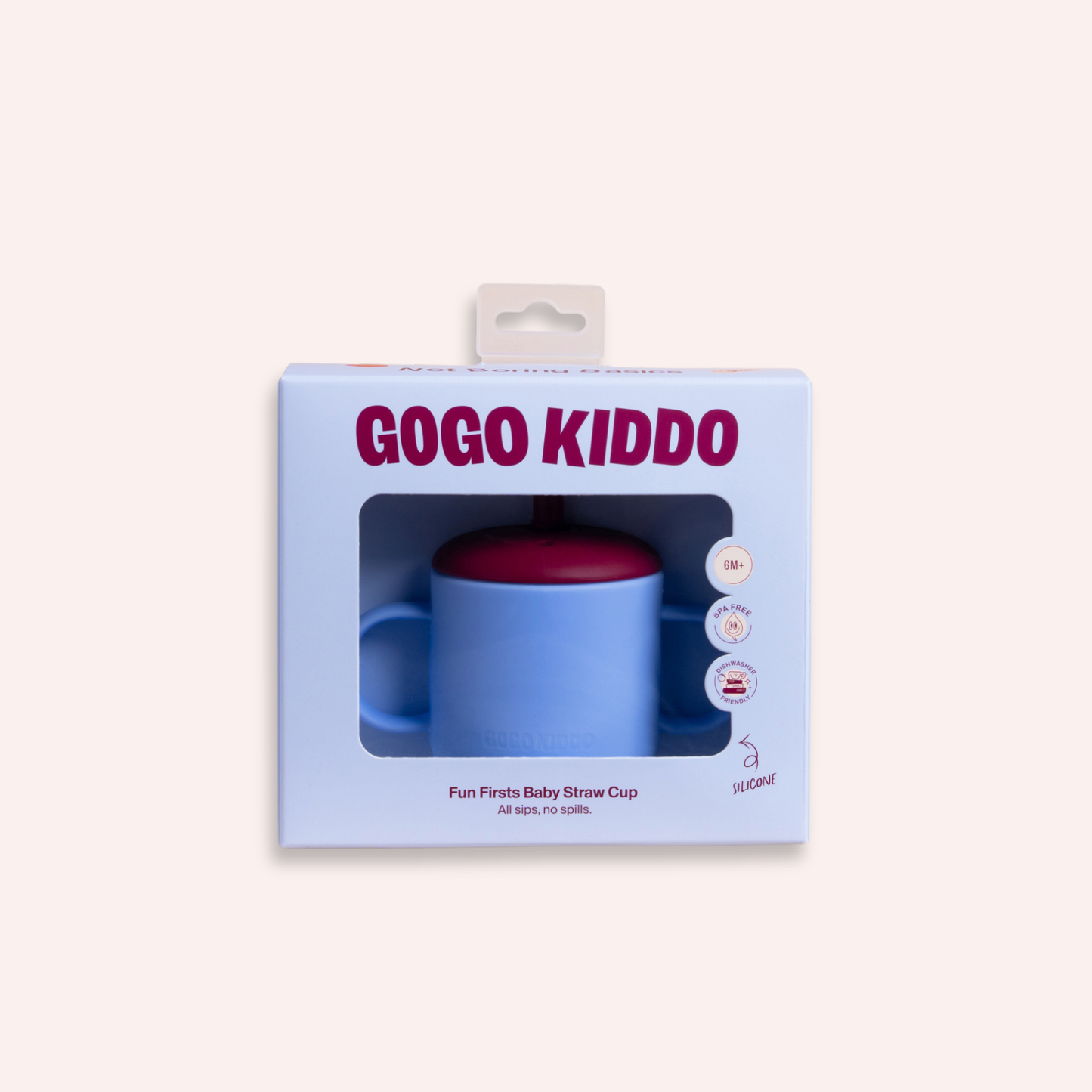 Fun Firsts Silicone Straw Cup - Super Rad Periwinkle Blue