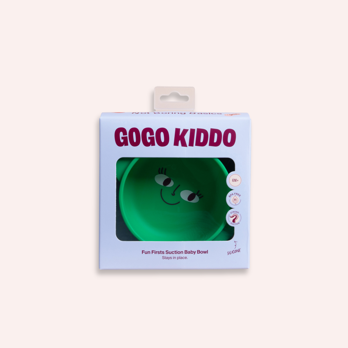 Fun Firsts Silicone Suction Bowl - Broc Rock Green