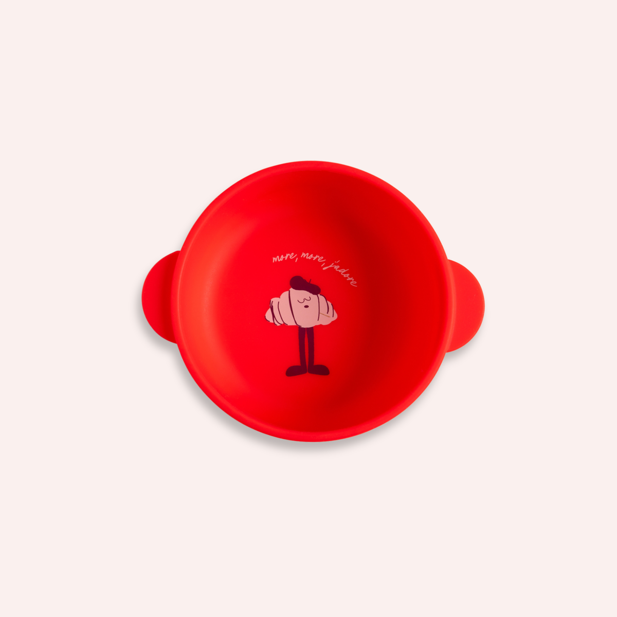 Fun Firsts Silicone Suction Bowl - Croissant Peach