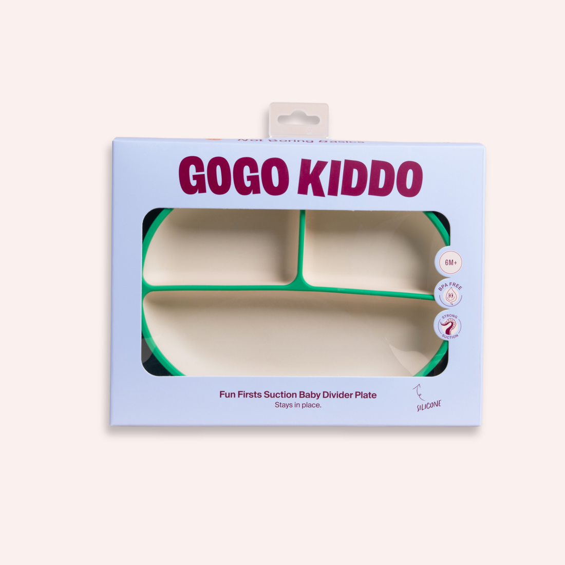 Fun Firsts Silicone Suction Divider Plate - Green