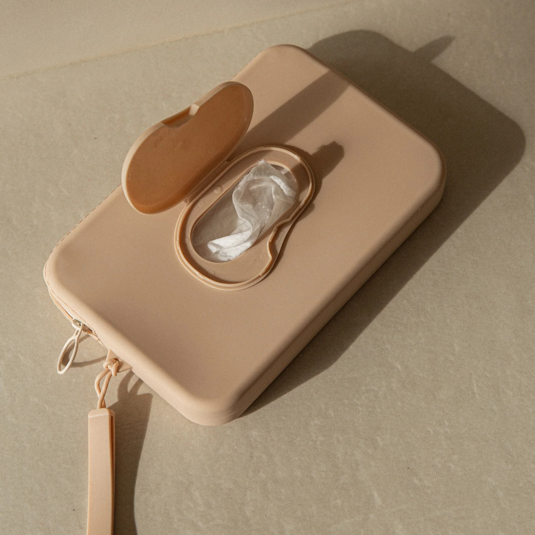 Silicone Wipes Pouch - Sand