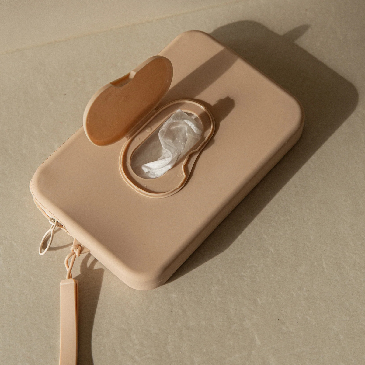 Silicone Wipes Pouch - Sand