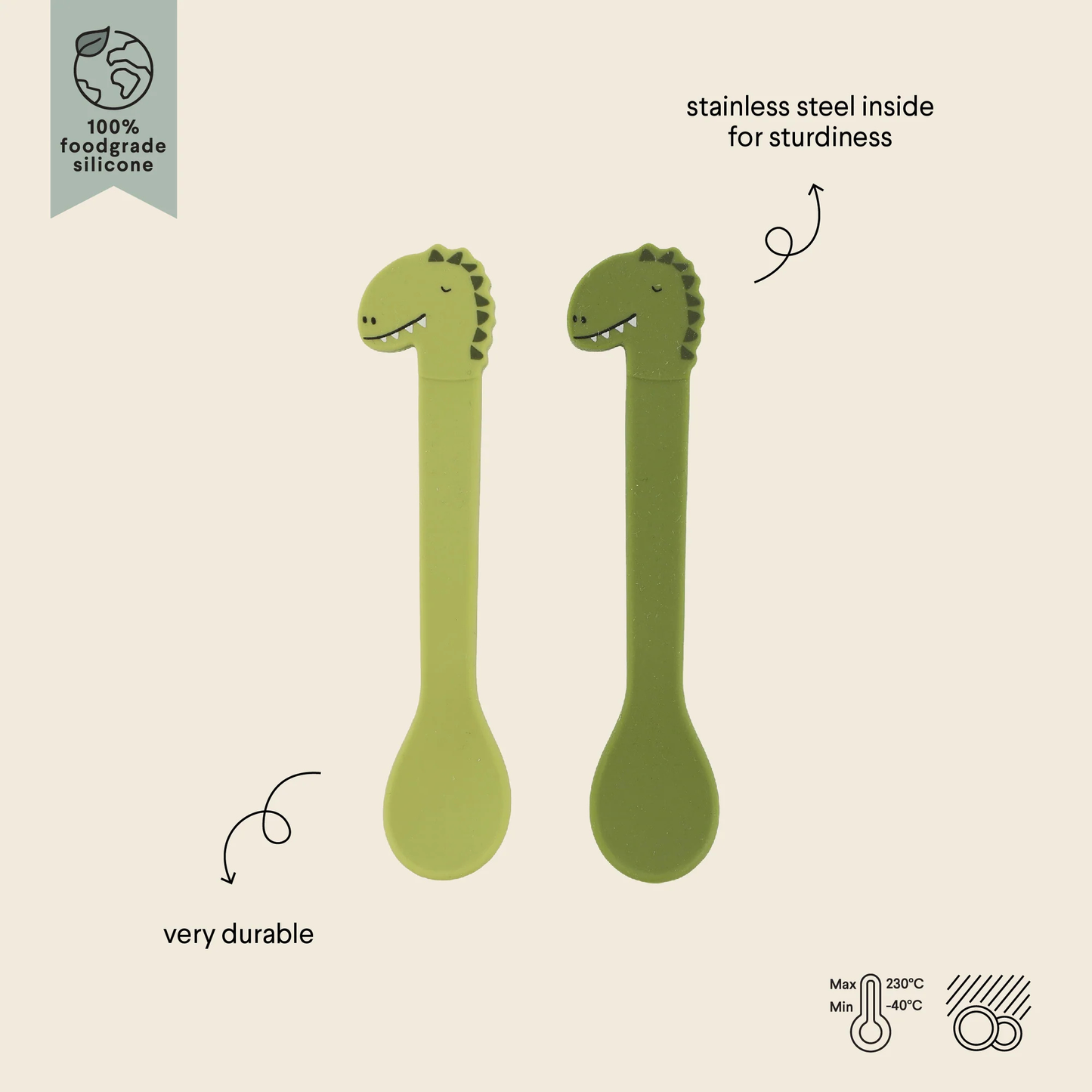 Silicone Spoon 2-pack - Mr Dino