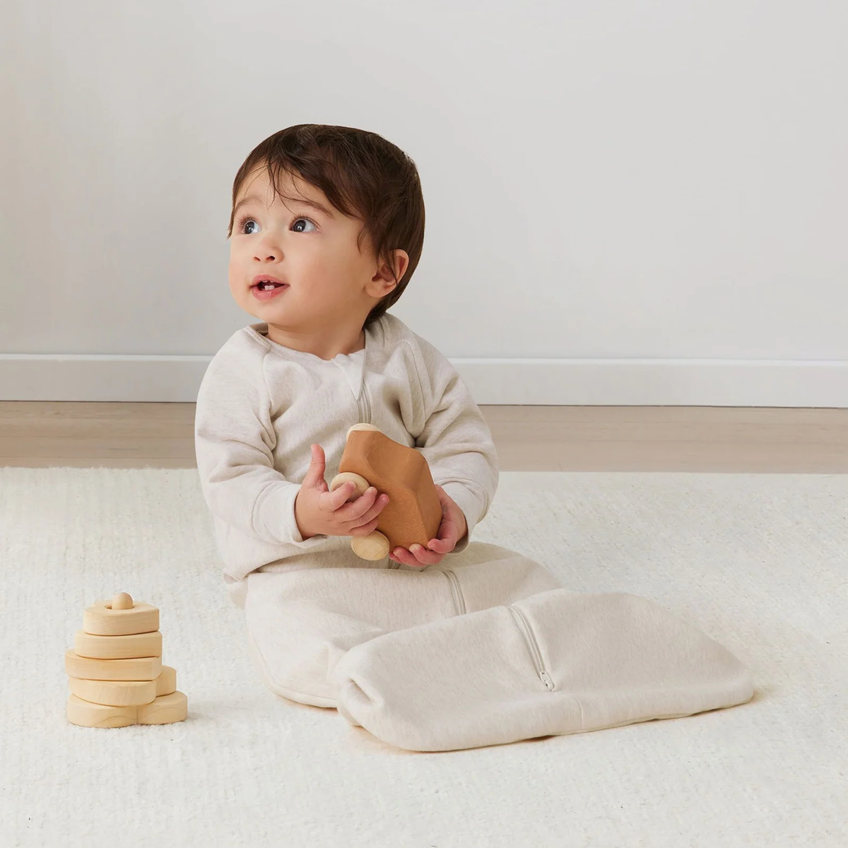 Sleeping Bag Long Sleeve 1.0 TOG - Oatmeal Marle