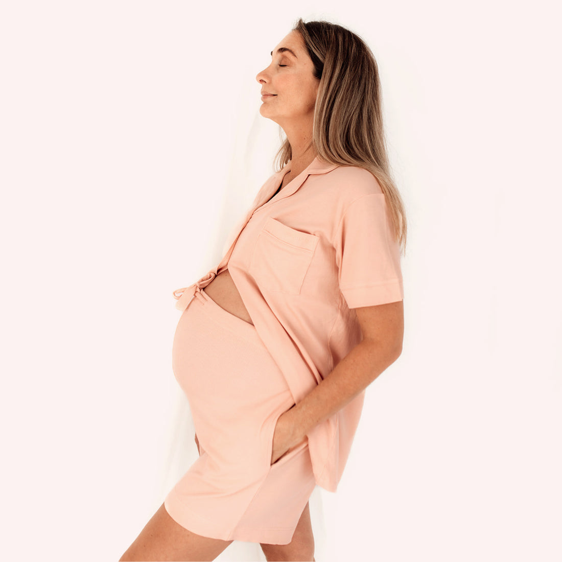 Maternity Pyjamas - Nude Pink