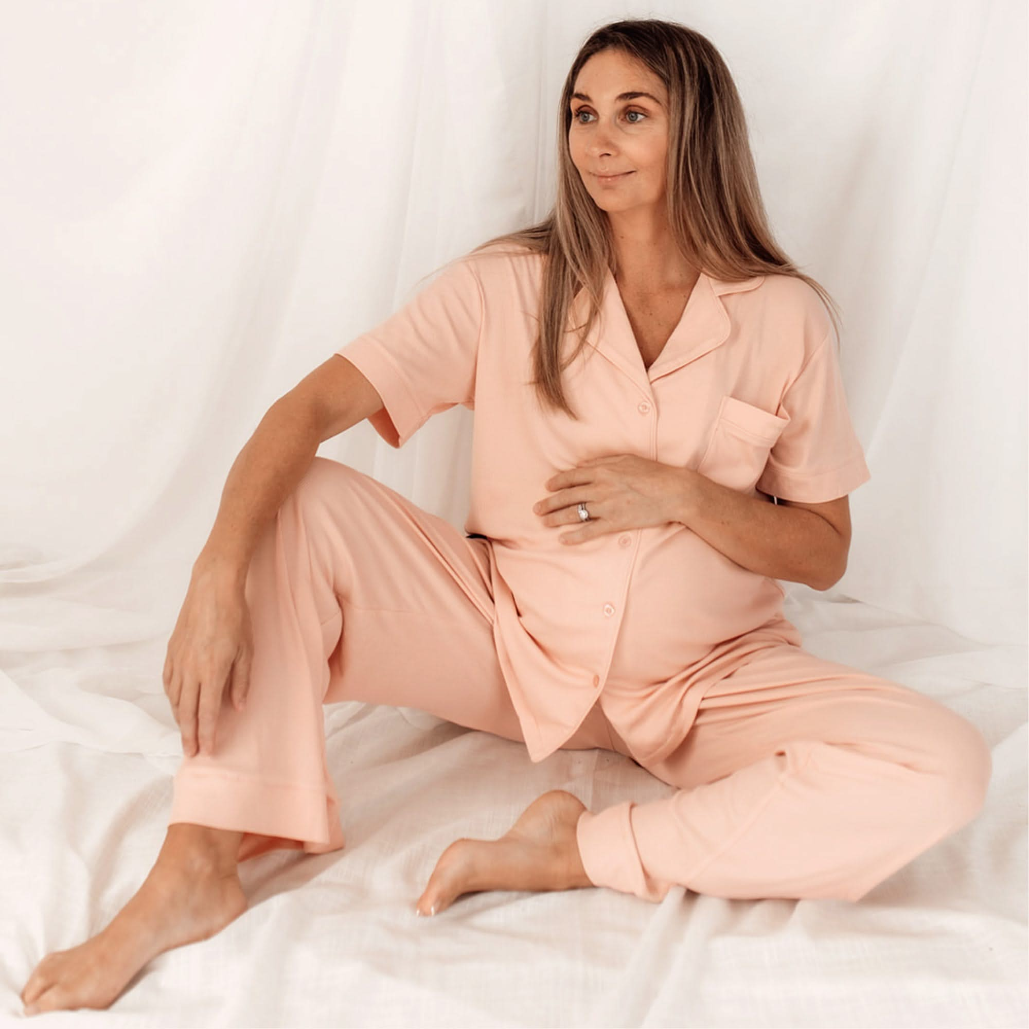 Maternity Pyjamas Nude Pink by Sleepybelly the memo The Memo