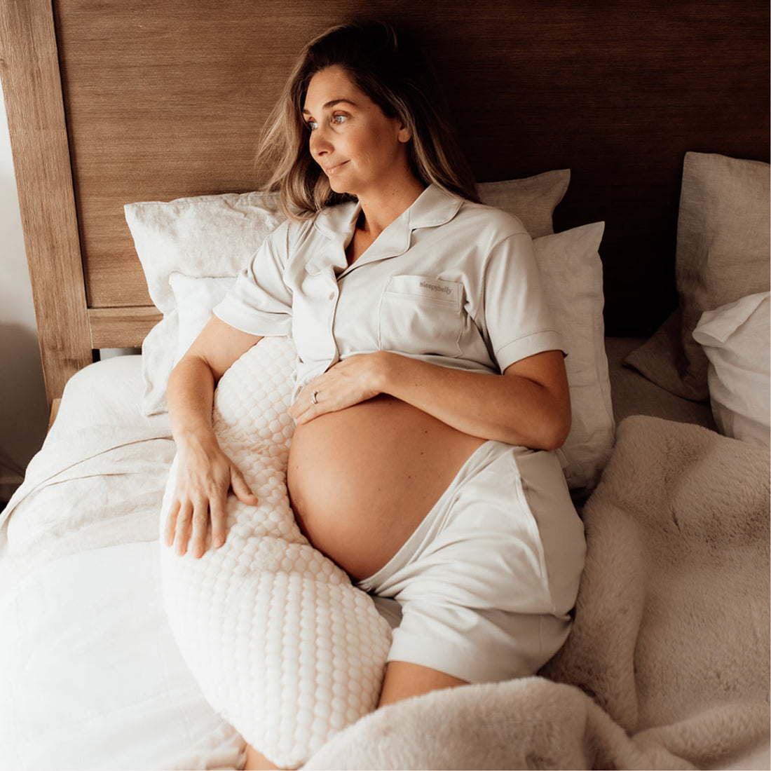 Maternity Pyjamas - Linen Grey