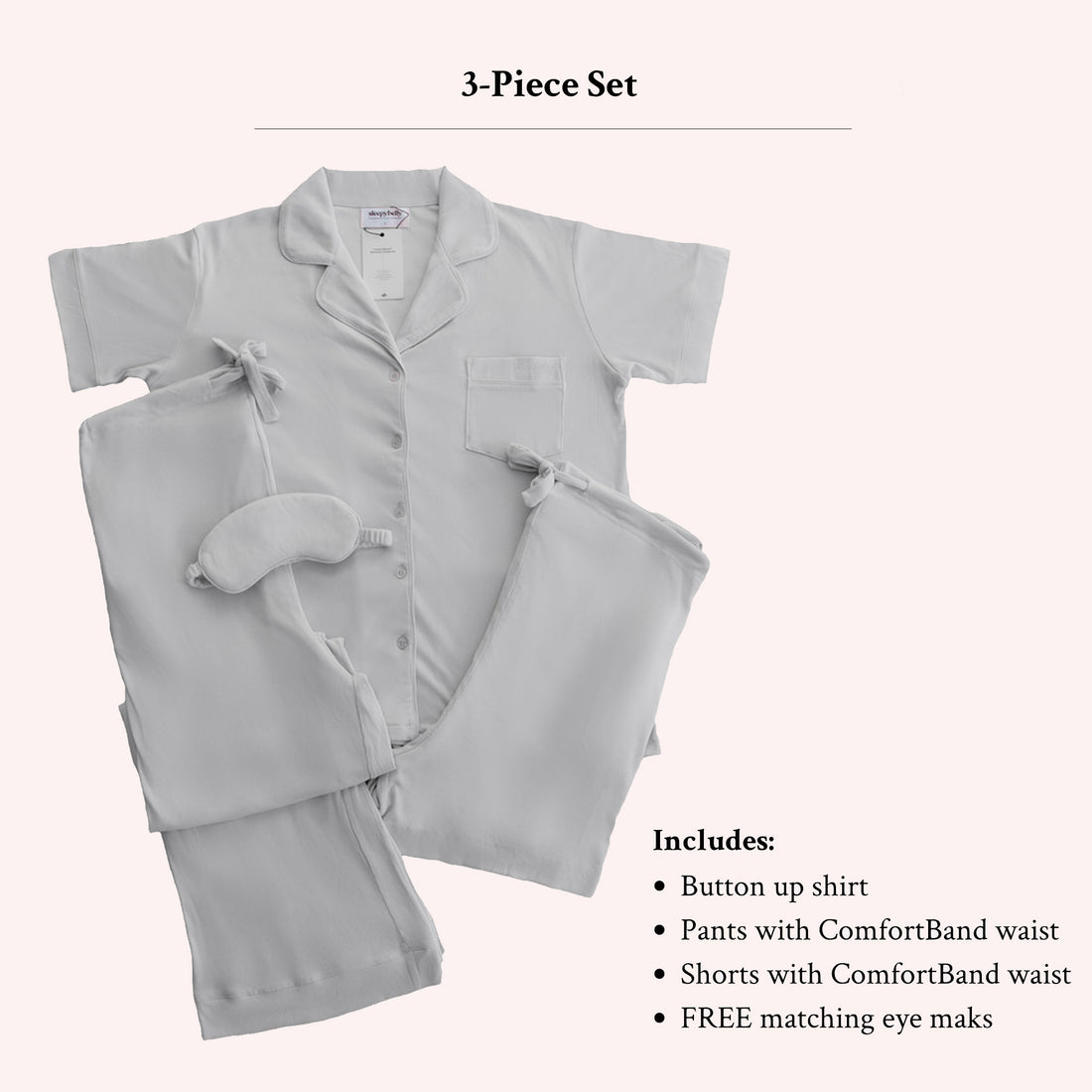 Maternity Pyjamas - Linen Grey