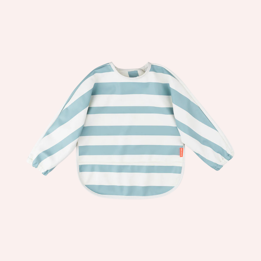 Sleeved Pocket Bib - Stripes Blue