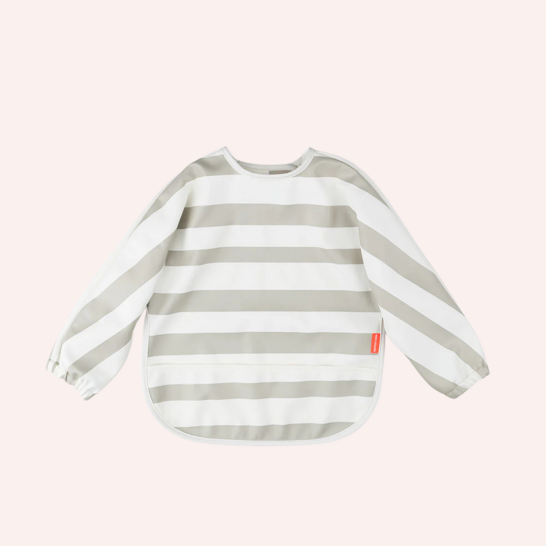 Sleeved Pocket Bib - Stripes Sand
