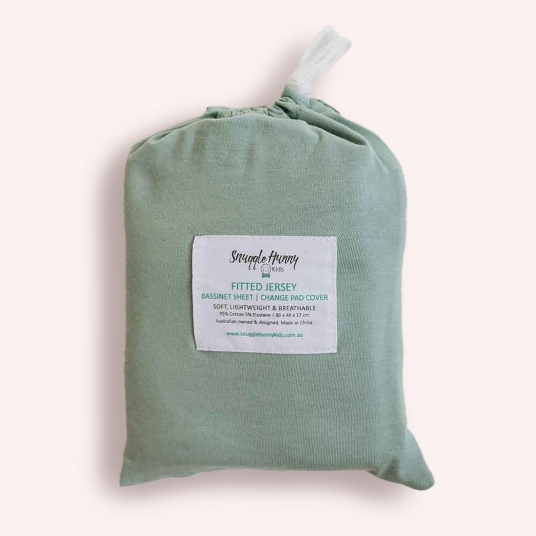 Organic Cotton Bassinet Sheet - Sage