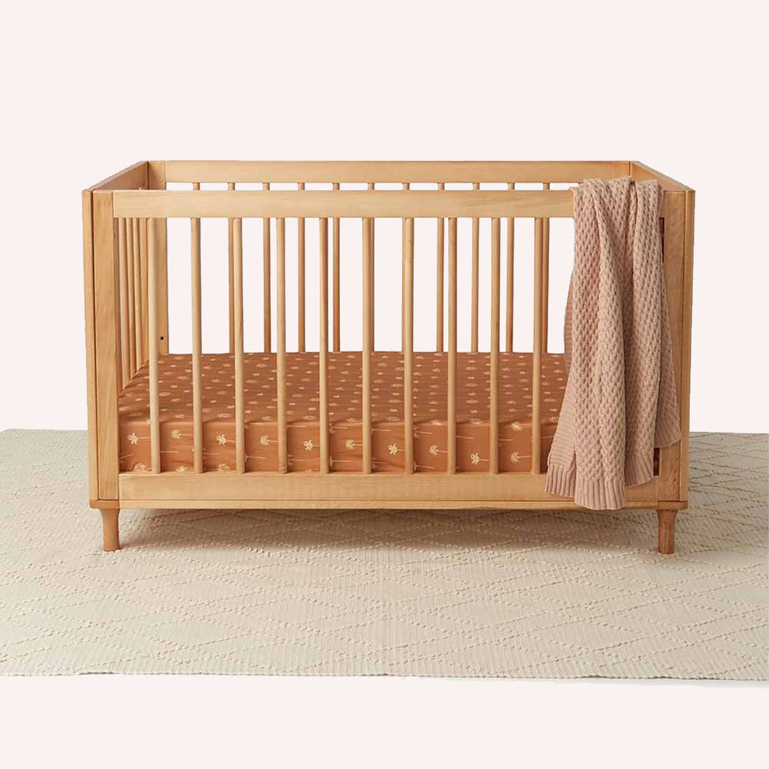 Fitted Cot Sheet - Bronze Palm