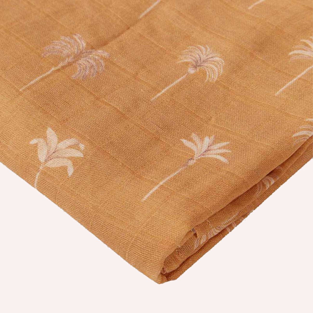 Organic Muslin Wrap - Bronze Palm