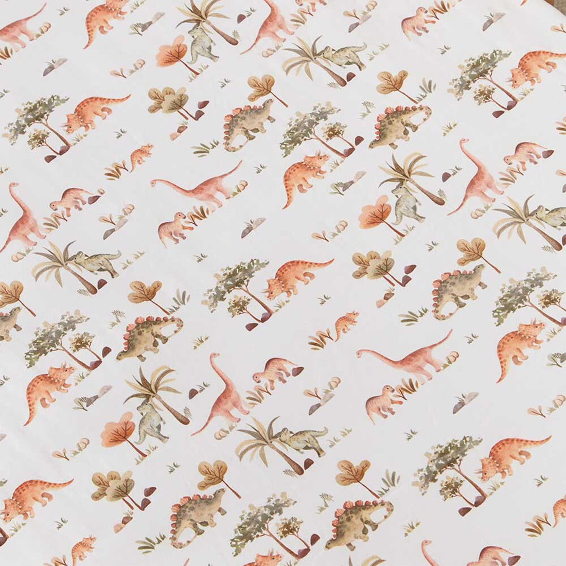 Fitted Cot Sheet - Dino