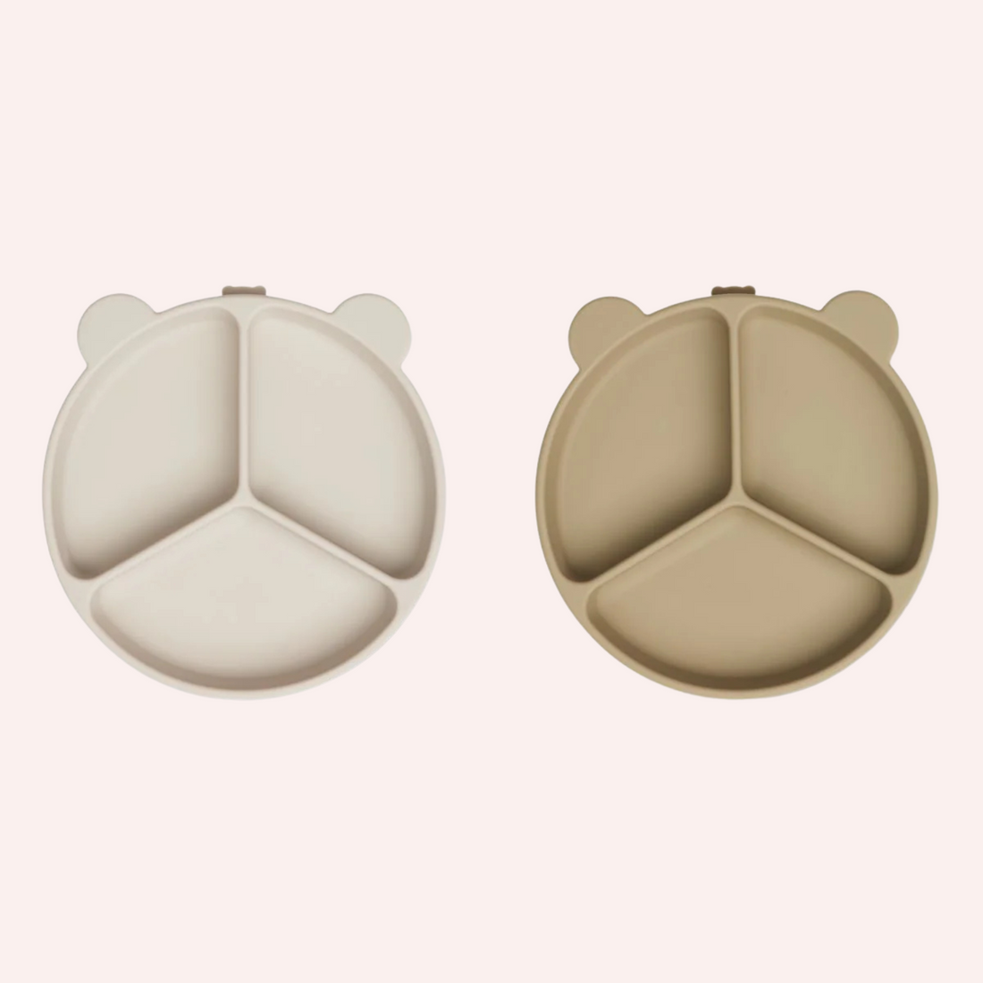 Stacy Divider Suction Plate 2 pack - Sandy/Oat