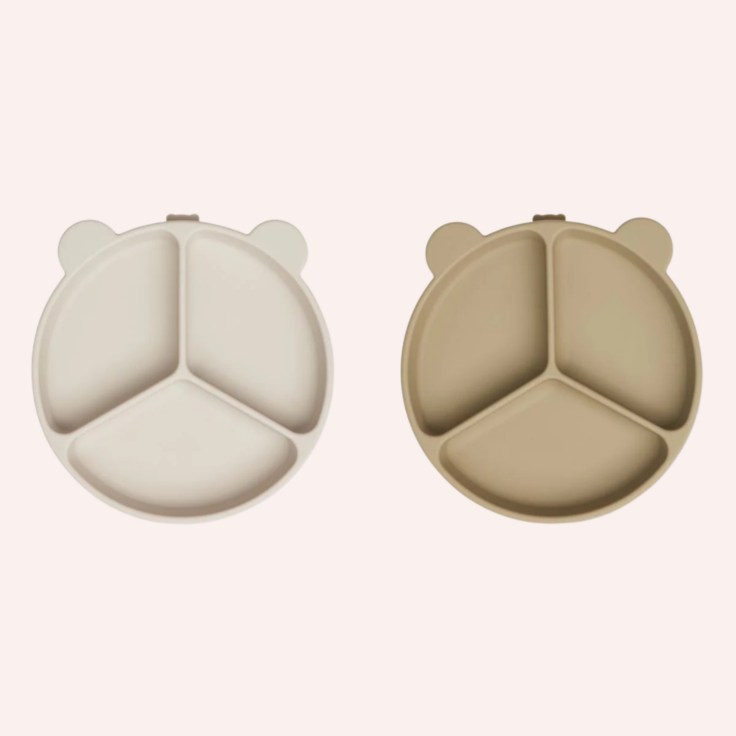 Stacy Divider Suction Plate 2 pack - Sandy/Oat