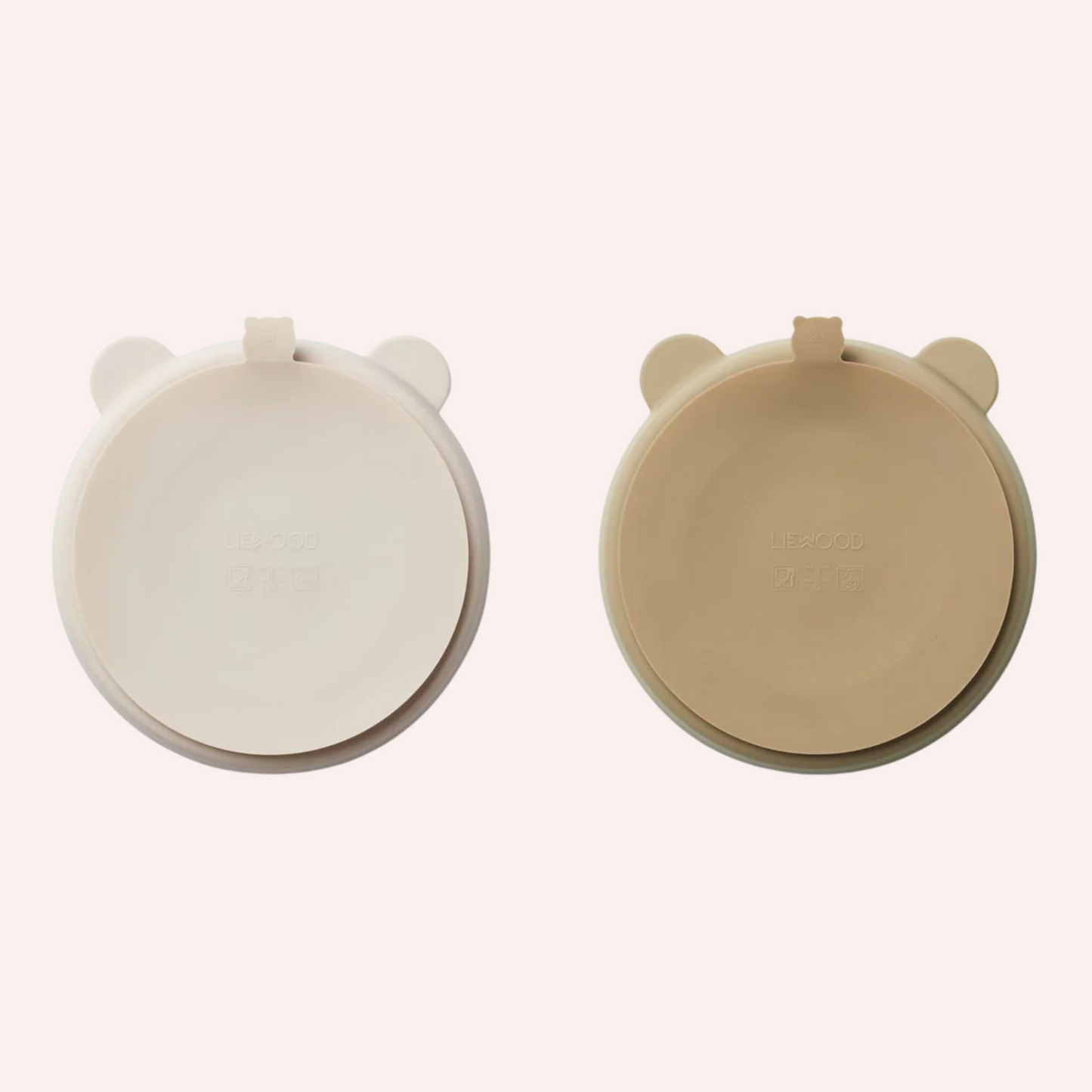 Stacy Divider Suction Plate 2 pack - Sandy/Oat