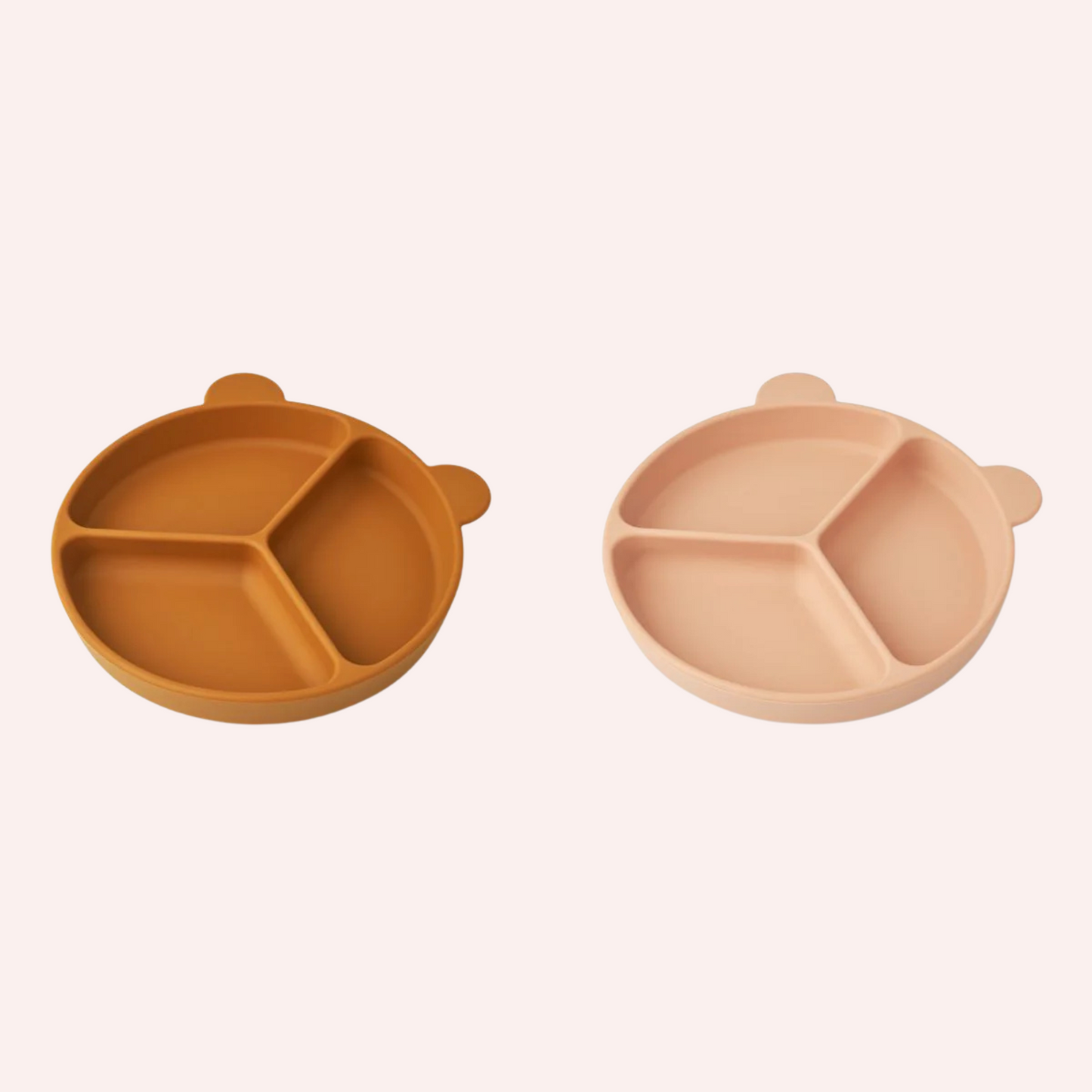 Stacy Divider Suction Plate 2 pack - Mustard/Tuscany Rose Mix