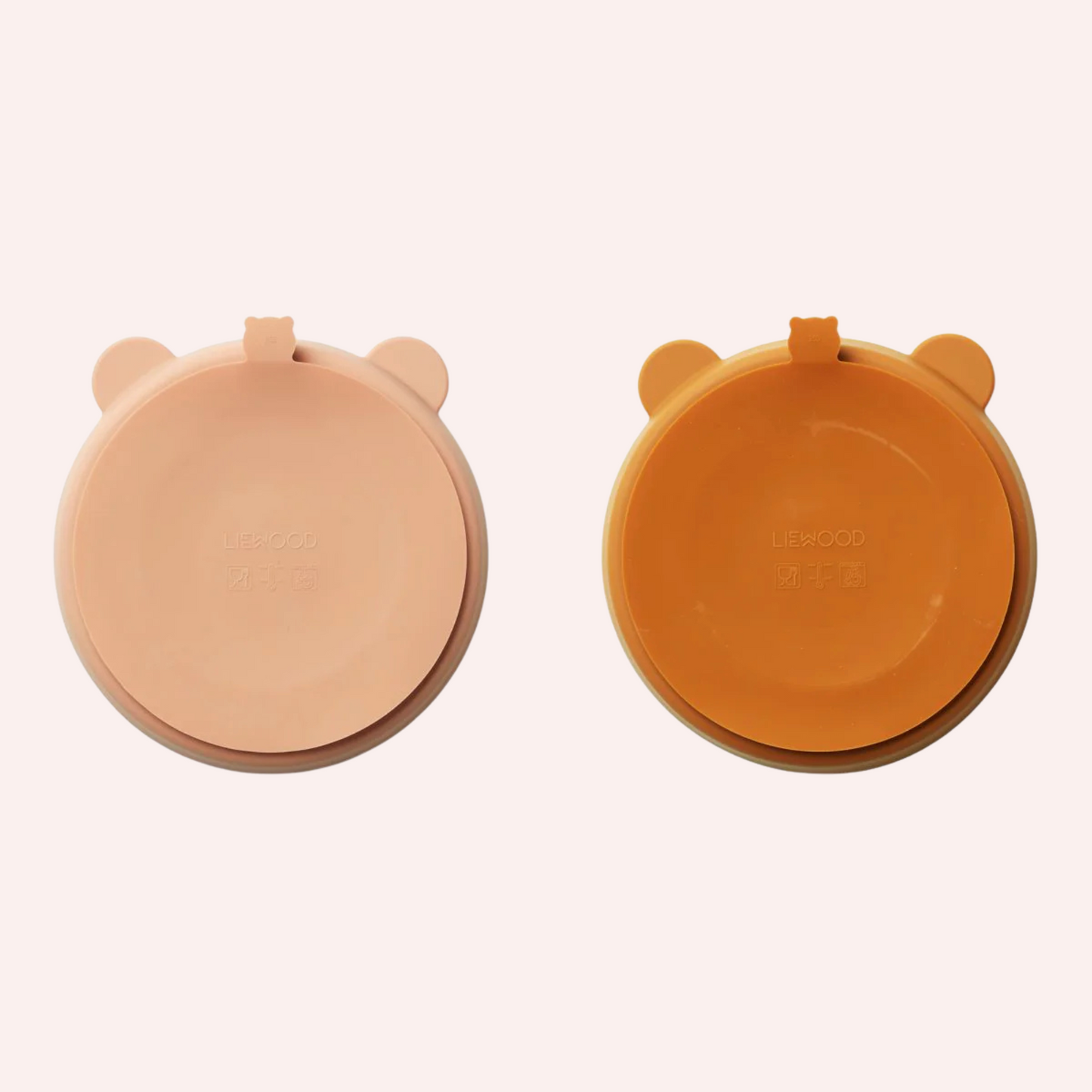 Stacy Divider Suction Plate 2 pack - Mustard/Tuscany Rose Mix