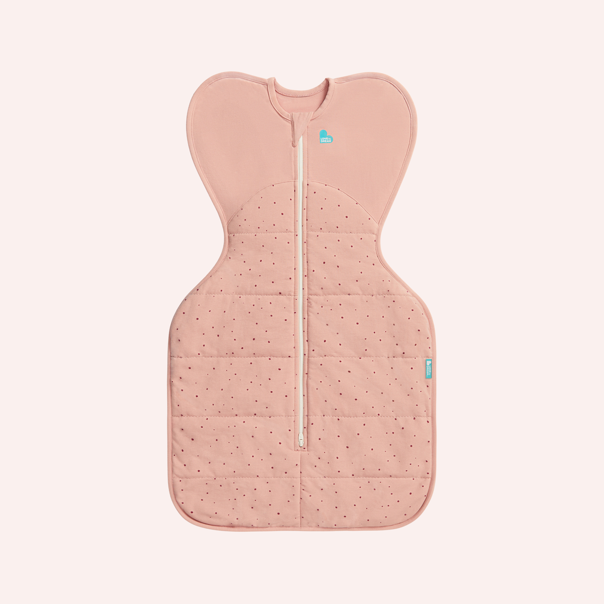 Stage 1 Swaddle Up - 2.5 TOG - Quilted Stretch Cotton - Rose Pebbles