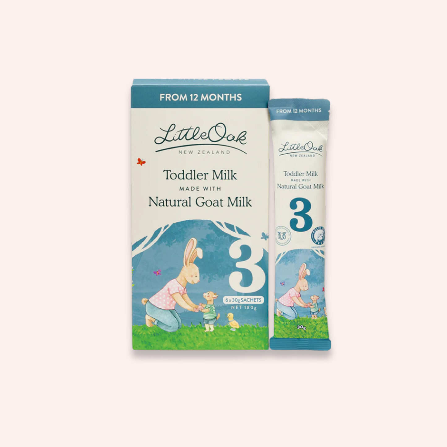 Stage 3 - Natural Goat Milk with Olive Oil for Toddlers Sachets - 6 x 30g