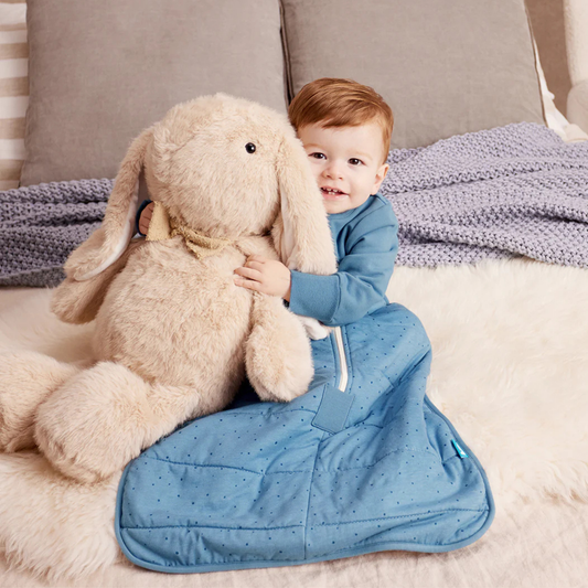 Stage 3 Sleep Bag - 2.5 TOG - Quilted Stretch Cotton - Storm Blue Pebbles