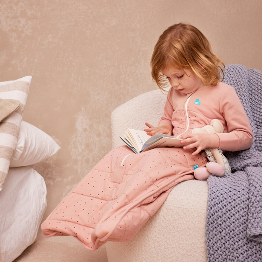 Stage 3 Sleep Bag - 2.5 TOG - Quilted Stretch Cotton - Rose Pebbles