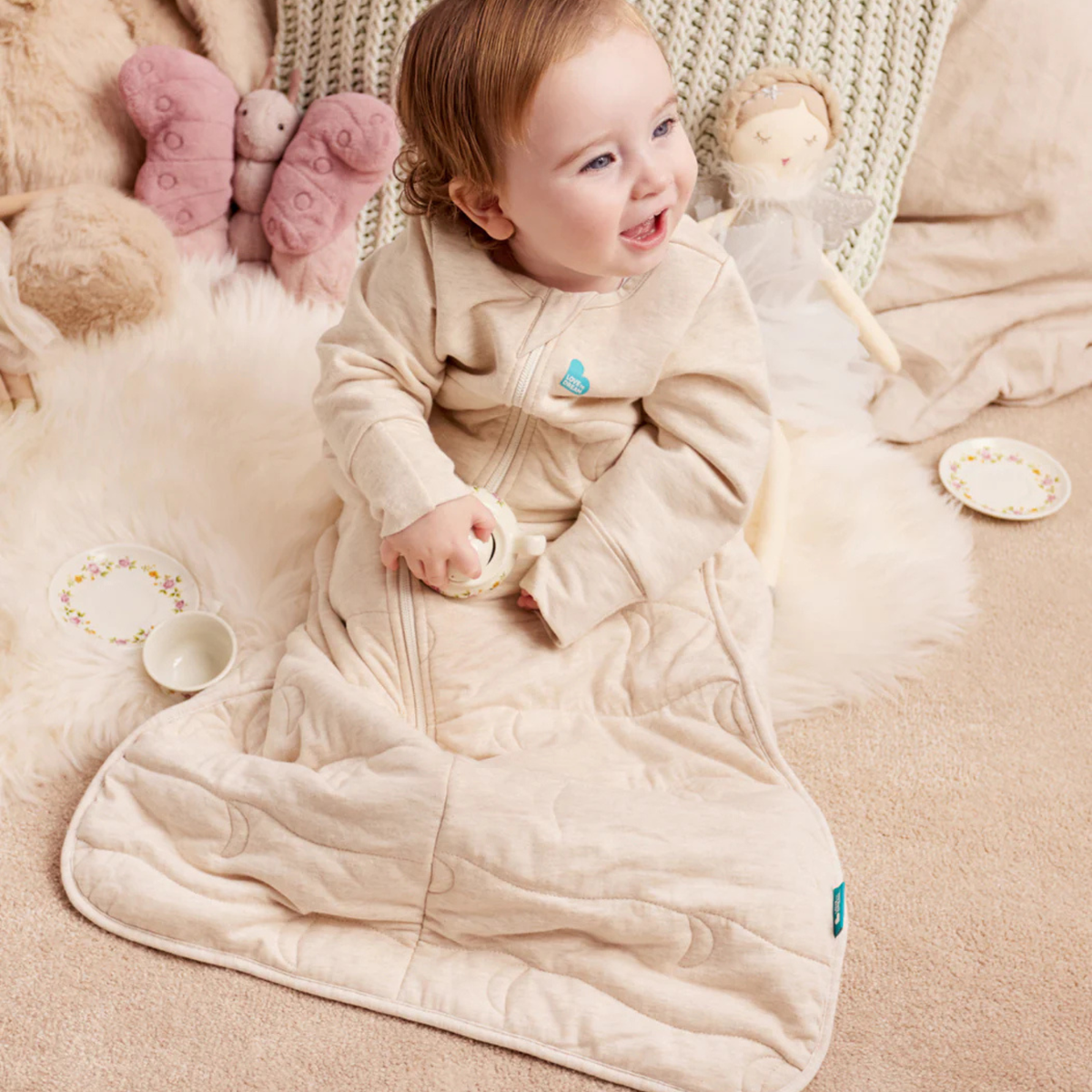 Stage 3 Sleep Bag - 3.5 TOG - Quilted Stretch Cotton - Oatmeal