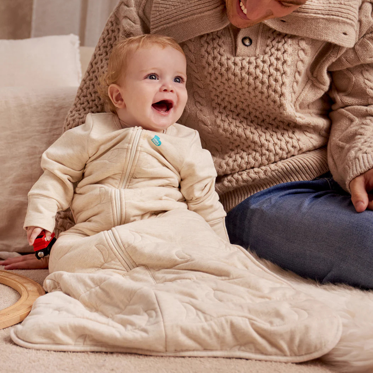Stage 3 Sleep Bag - 3.5 TOG - Quilted Stretch Cotton - Oatmeal