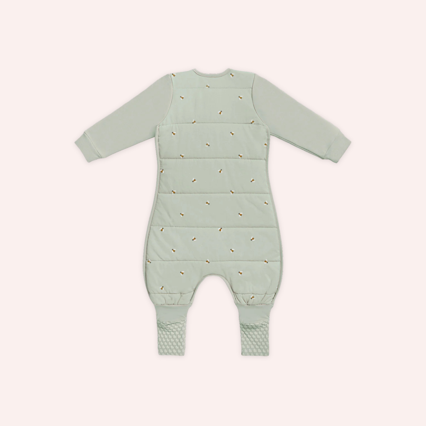 Stage 3 Sleep Suit - 2.5 TOG - Quilted Stretch Cotton - Olive Bees