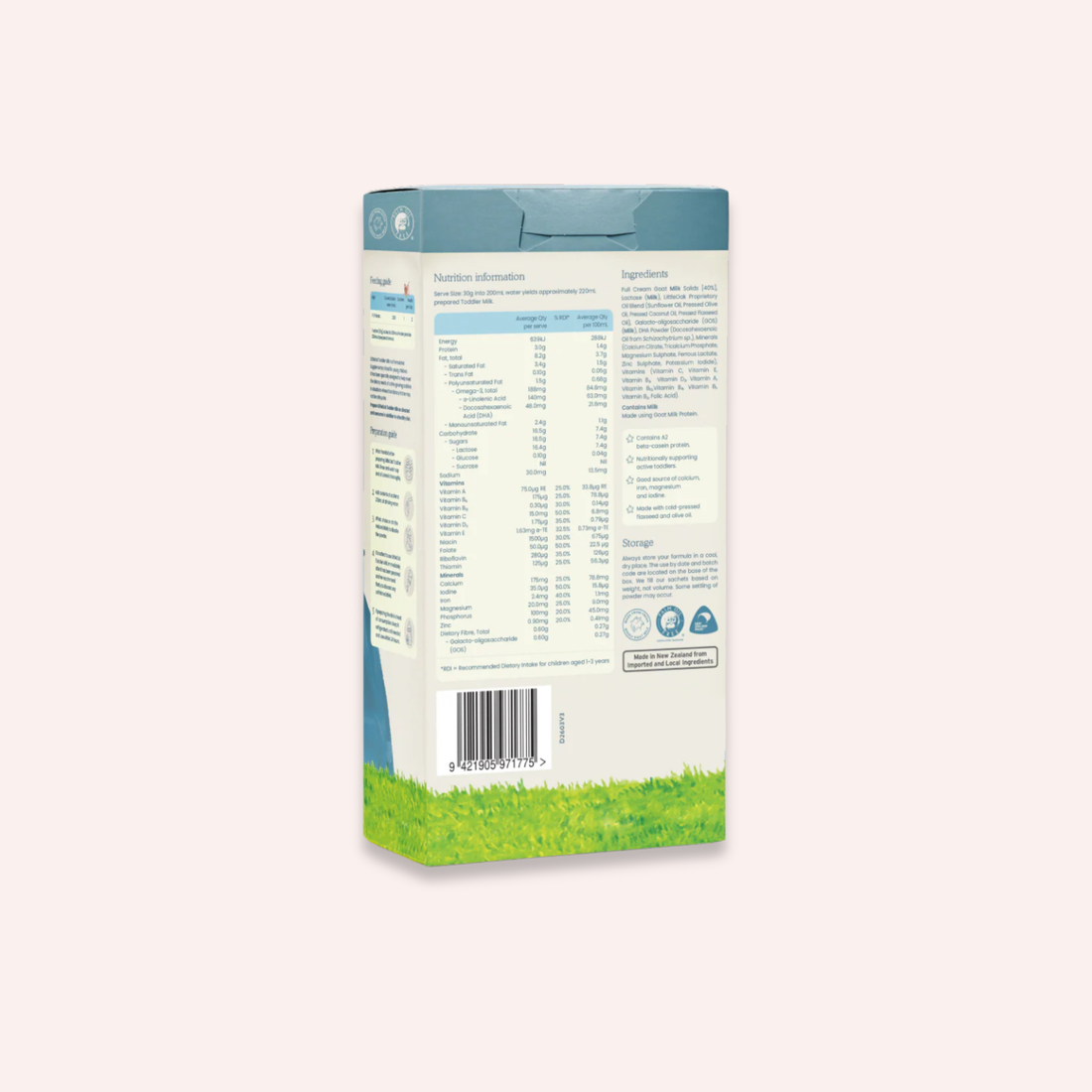 Stage 3 - Natural Goat Milk with Olive Oil for Toddlers Sachets - 6 x 30g