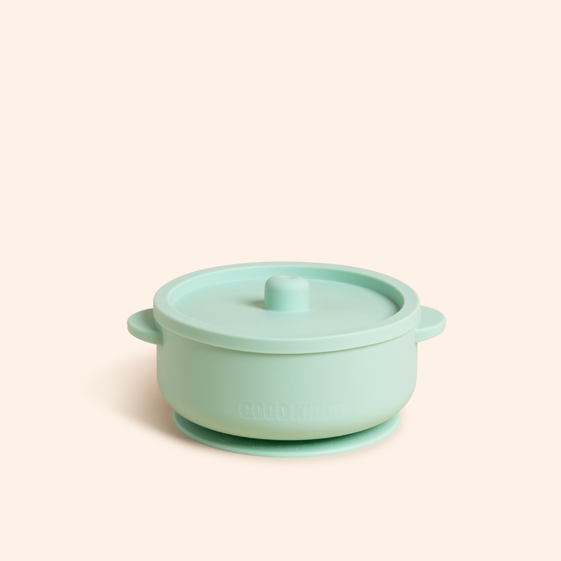 Fun Firsts Stainless Steel Bowl with Silicone Sleeve and Lid -  Mint