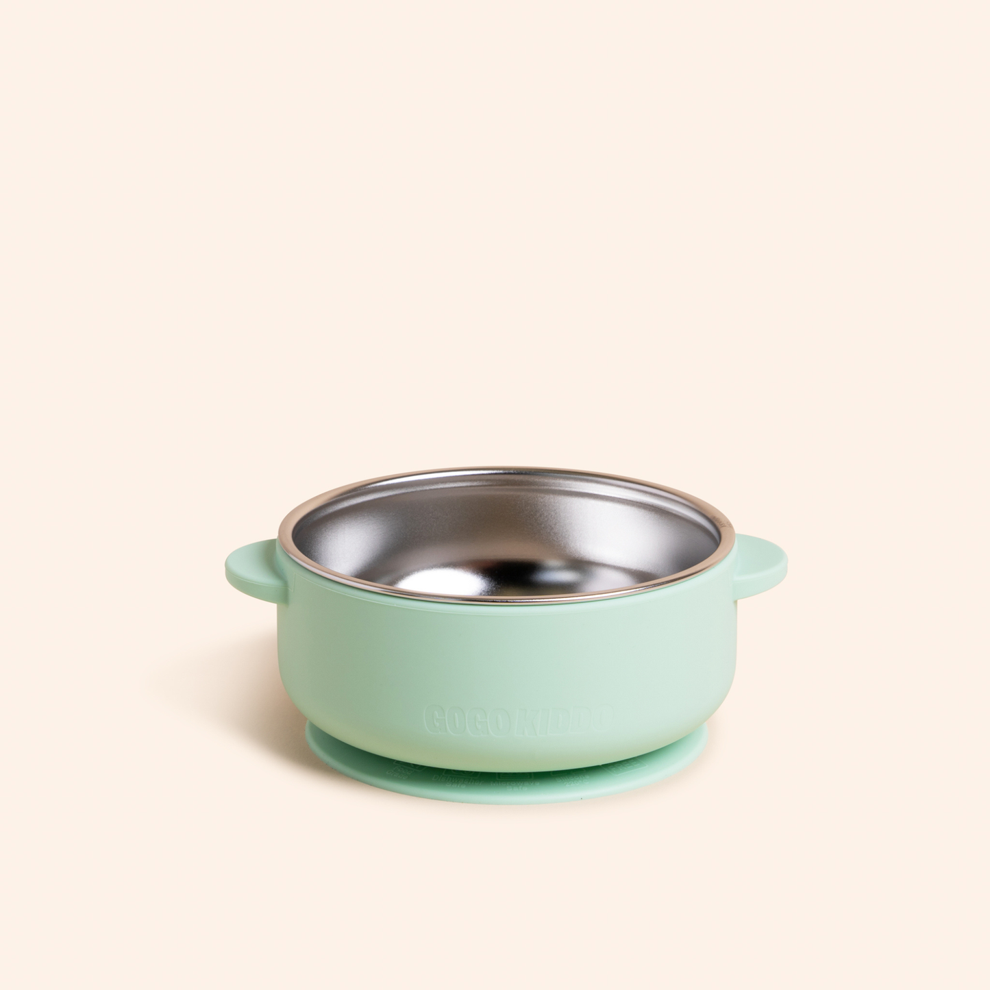 Fun Firsts Stainless Steel Bowl with Silicone Sleeve and Lid -  Mint