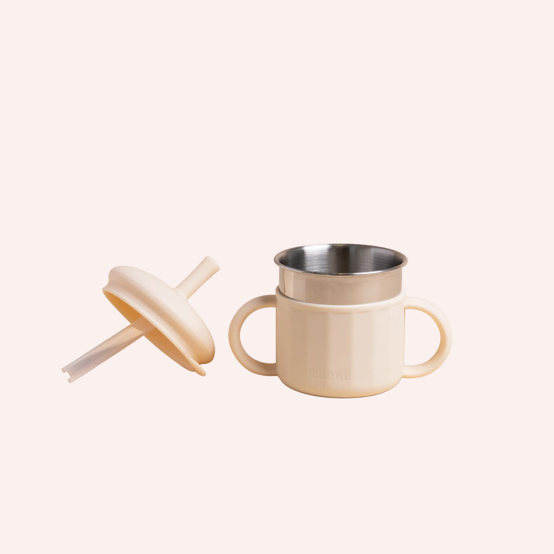 Fun Firsts Stainless Steel Cup with Silicone Sleeve - Ivory