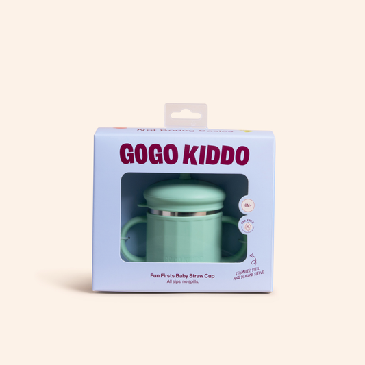 Fun Firsts Stainless Steel Cup with Silicone Sleeve - Mint