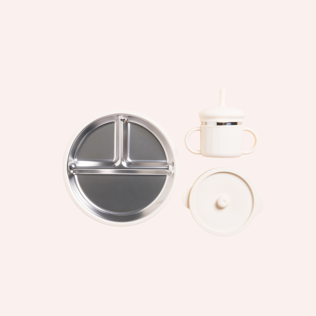Fun Firsts Stainless Steel Feeding Set - Ivory