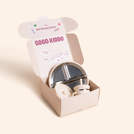 Fun Firsts Stainless Steel Feeding Set - Ivory