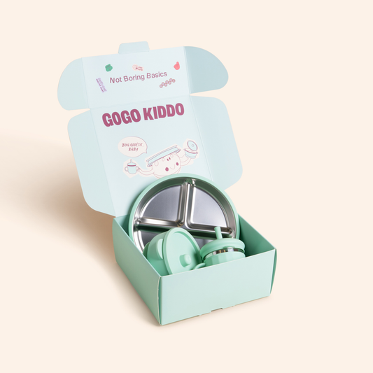 Fun Firsts Stainless Steel Feeding Set - Mint