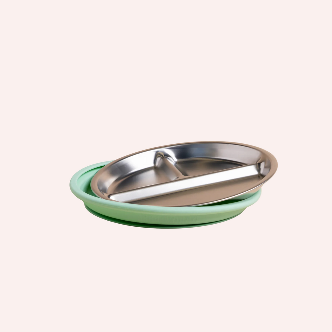 Fun Firsts Stainless Steel Plate with Silicone Sleeve - Mint