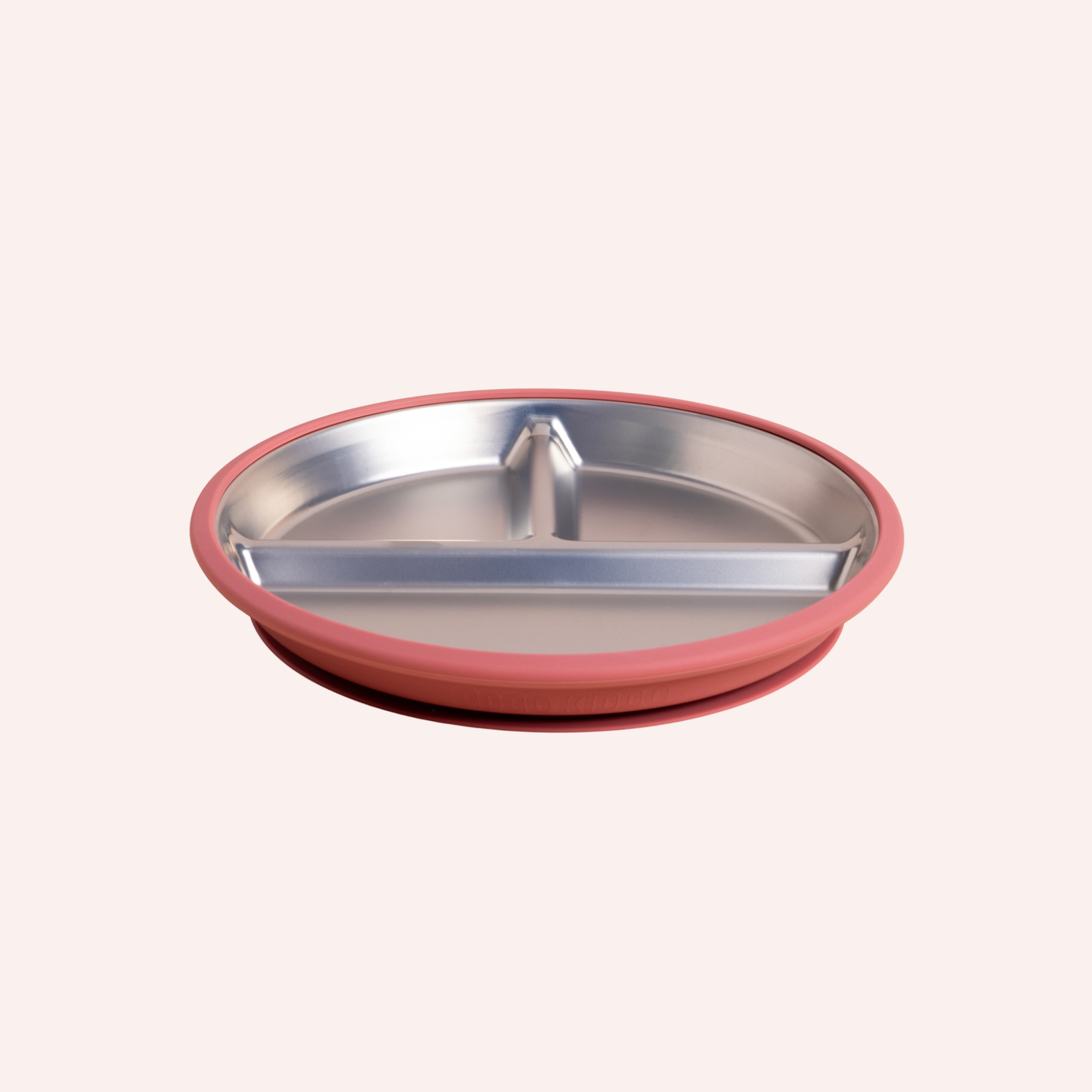 Fun Firsts Stainless Steel Plate with Silicone Sleeve - Terracotta