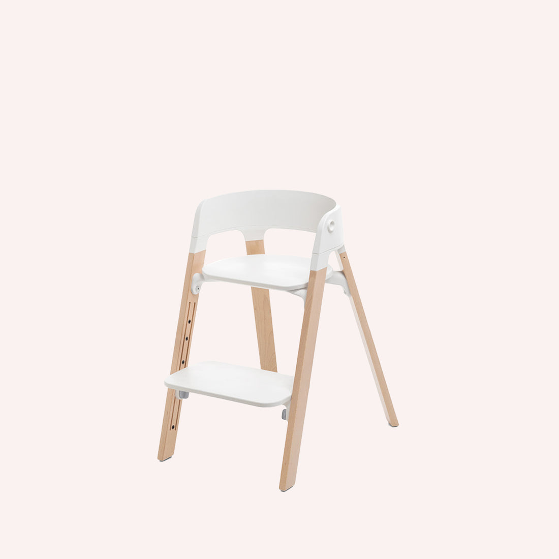 Stokke Steps Chair - White Seat with Beech Natural Legs