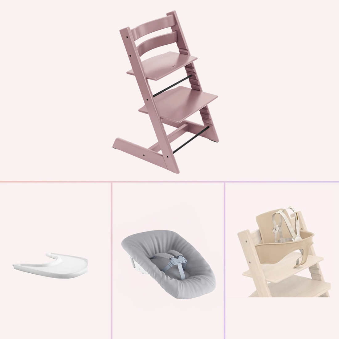 Stokke Tripp Trapp Newborn to Solids Highchair Bundle