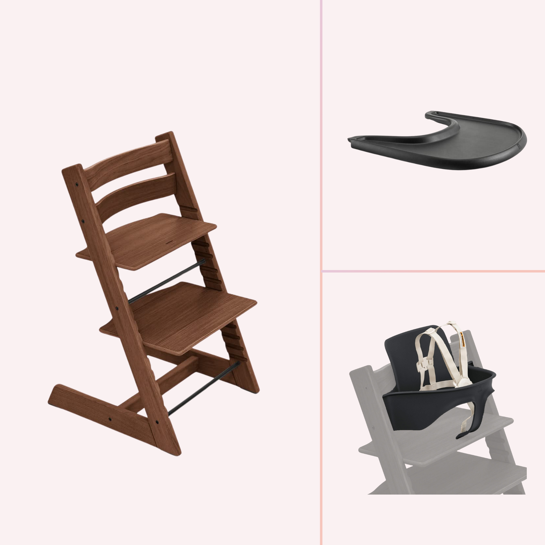 Stokke Tripp Trapp Wooden Solids Highchair Bundle
