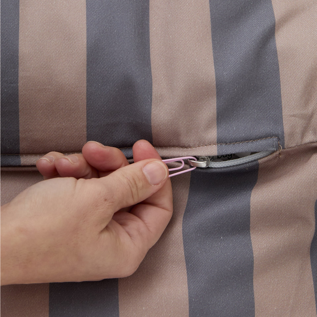 Striped Toddler Lounger - Eggplant